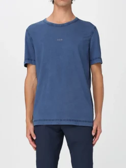 T-shirt in cotone con mini logo Boss