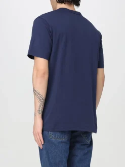 T-shirt in cotone con mini logo Woolrich