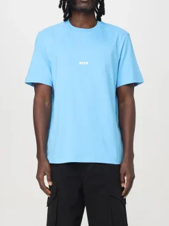 T-shirt in cotone con mini logo MSGM Kids