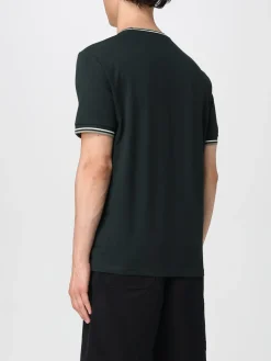 T-shirt in cotone con mini logo Fred Perry