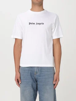 T-shirt in cotone con mini logo Palm Angels
