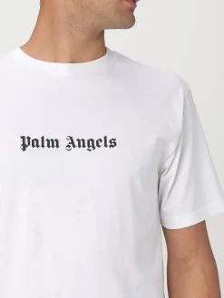 T-shirt in cotone con mini logo Palm Angels