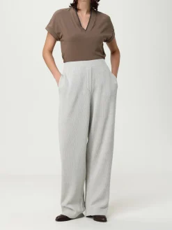 T-shirt in cotone con monile Brunello Cucinelli