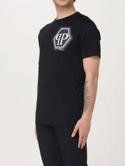 T-shirt in cotone con monogramma PP Philipp Plein