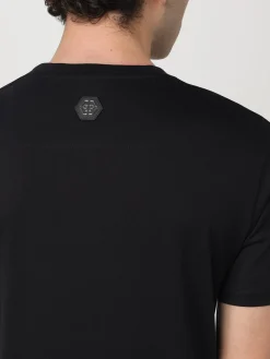 T-shirt in cotone con monogramma PP Philipp Plein