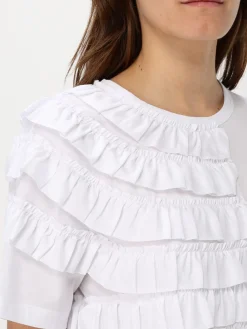 T-shirt in cotone con rouches Meimeij