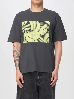 T-shirt in cotone con stampa grafica banane Amish