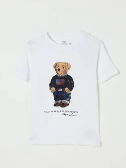T-shirt in cotone con stampa Orso Polo Ralph Lauren