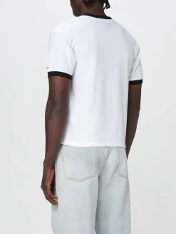 T-shirt in cotone con stampa logo GCDS