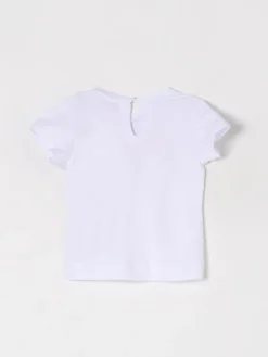 T-shirt in cotone con stampa fiocco Monnalisa