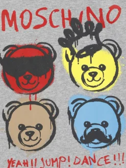 T-shirt in cotone con stampa Teddy Bear Moschino