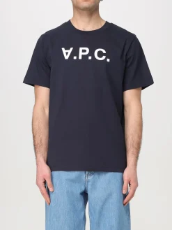 T-shirt in cotone con stampa logo A.P.C.