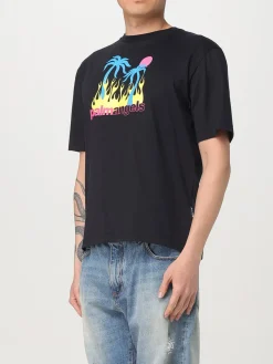 T-shirt in cotone con stampa grafica Palm Angels