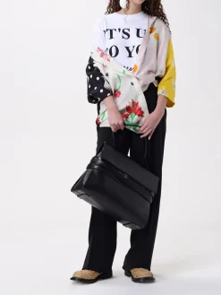 T-shirt in cotone con stampa slogan Moschino Couture