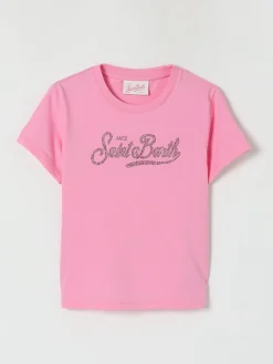 T-shirt in cotone con stampa logo Mc2 Saint Barth