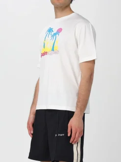 T-shirt in cotone con stampa grafica Palm Angels