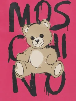 T-shirt in cotone con stampa Teddy Bear Moschino