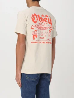 T-shirt in cotone con stampa grafica Obey