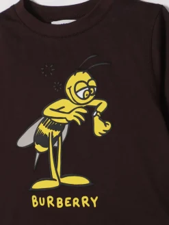 T-shirt in cotone con stampa Bee Burberry