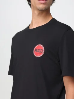 T-shirt in cotone con stampa logo Hugo