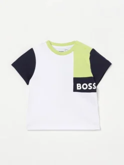 T-shirt in cotone con stampa logo Boss