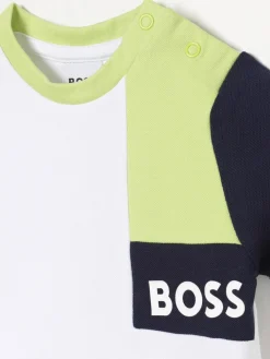T-shirt in cotone con stampa logo Boss