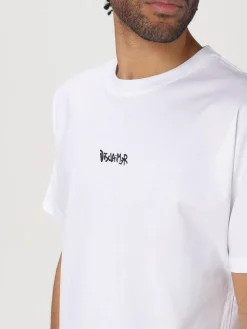 T-shirt in cotone con stampa logo Disclaimer
