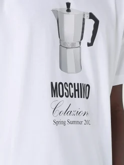 T-shirt in cotone con stampa grafica Moschino Couture