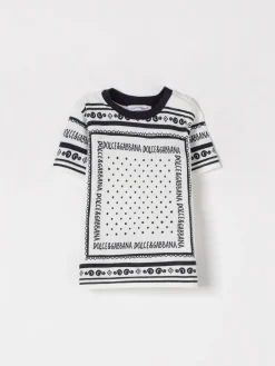T-shirt in cotone con stampa bandana Dolce & Gabbana
