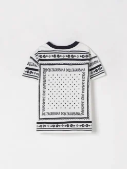 T-shirt in cotone con stampa bandana Dolce & Gabbana
