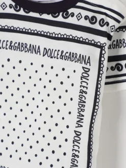 T-shirt in cotone con stampa bandana Dolce & Gabbana
