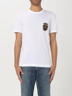 T-shirt in cotone con stemma Dolce & Gabbana