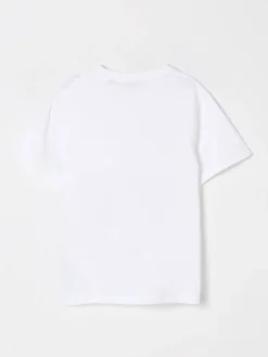 T-shirt in cotone con toppa check Burberry