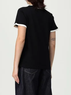 T-shirt in cotone organico con mini logo Karl Lagerfeld