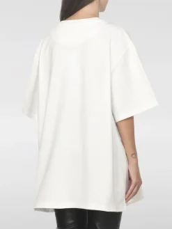 T-shirt in cotone over con logo ricamato The Attico