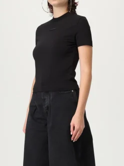 T-shirt in cotone slim con logo Jacquemus