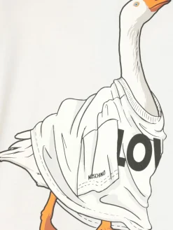 T-shirt in cotone stampata Moschino Couture