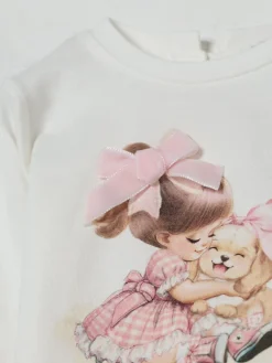 T-shirt in cotone stampata Monnalisa