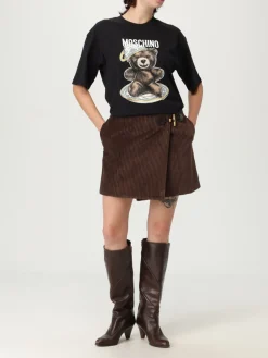 T-shirt in cotone stampata Moschino Couture