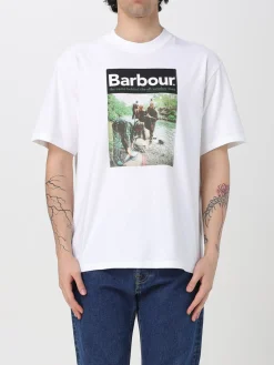 T-shirt in cotone stampato Barbour