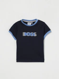 T-shirt in cottone con logo Boss