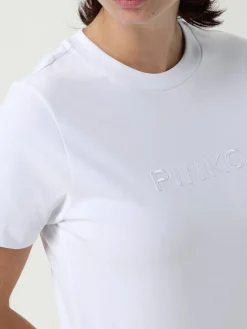 T-shirt in jersey con logo Pinko