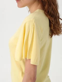 T-shirt in maglia con smerlo Twinset in viscosa