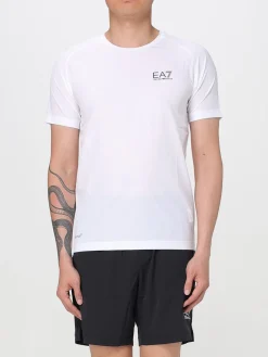 T-shirt in poliestere con logo Ea7
