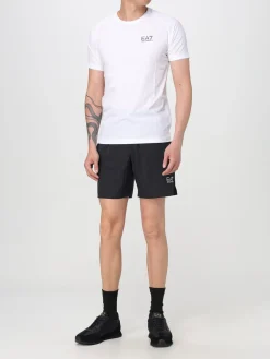 T-shirt in poliestere con logo Ea7