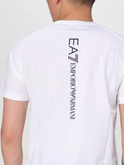 T-shirt in poliestere con logo Ea7