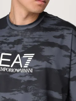 T-shirt in poliestere con logo EA7