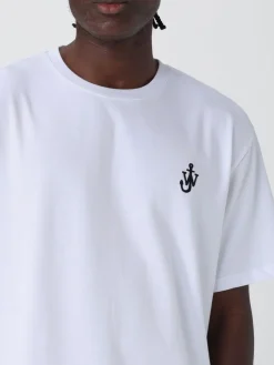 T-shirt JW Anderson in cotone con logo ricamato