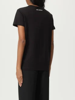 T-shirt Karl Lagerfeld in cotone con strass