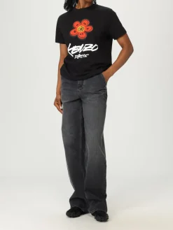 T-shirt Kenzo in cotone con logo a contrasto